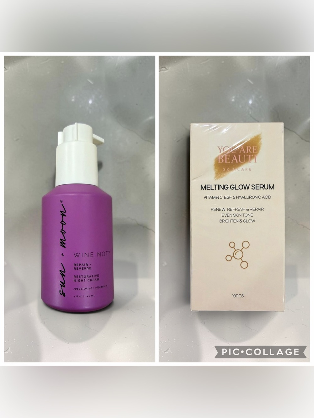 Sun n Moon Restorative Night Cream  & Melting Glow Serum